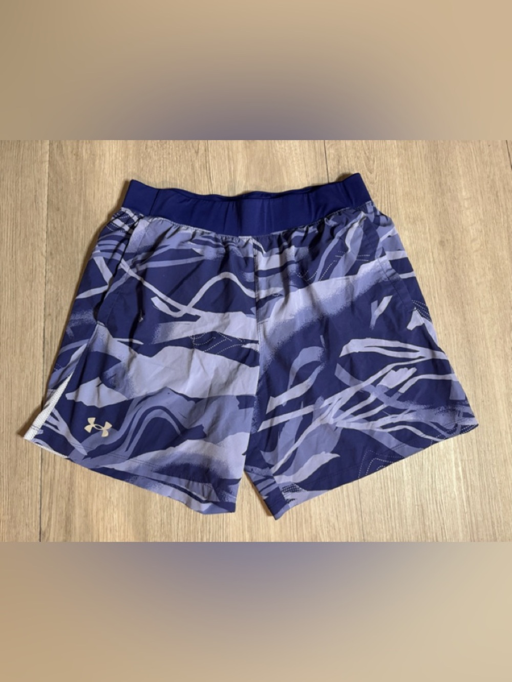 Under Armour Speedpocket Mens Bathing Swim Suit Shorts Blue - SIZE LARGE L